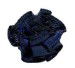 SSW370 - --SMALL SWIRL ROSES 370 NAVY
