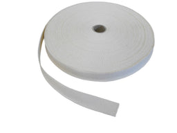 TAPE - 25MM COTTON WEBBING TAPE HERRINGBONE NATURAL (50M)