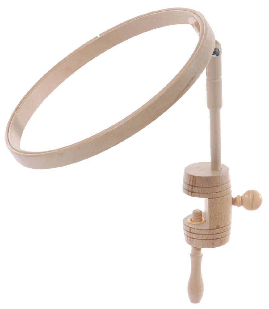 TC8 - 20 cm WOOD HOOP WITH TABLE CLAMP 8 inch (Beech) (Elbesee)