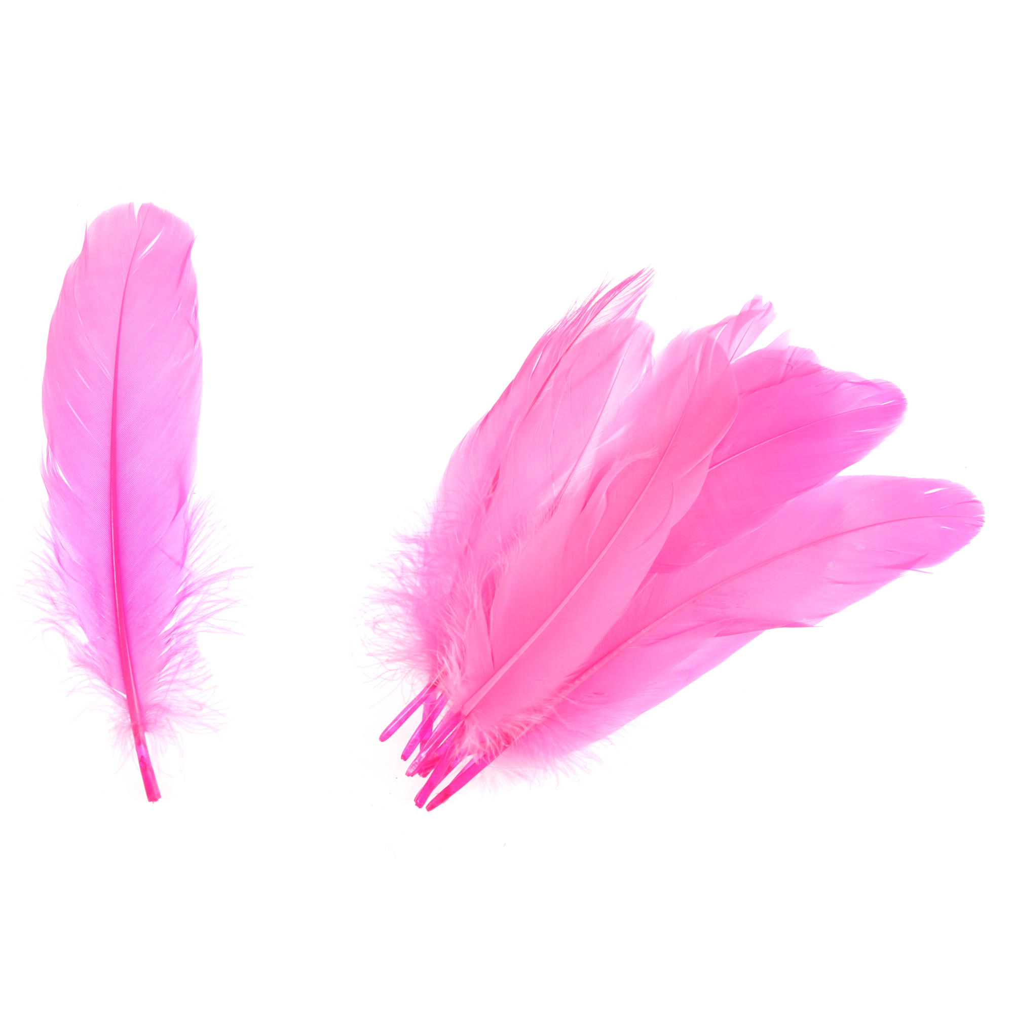 TD0022 - GOOSE FEATHERS APPROX 19CM CERISE