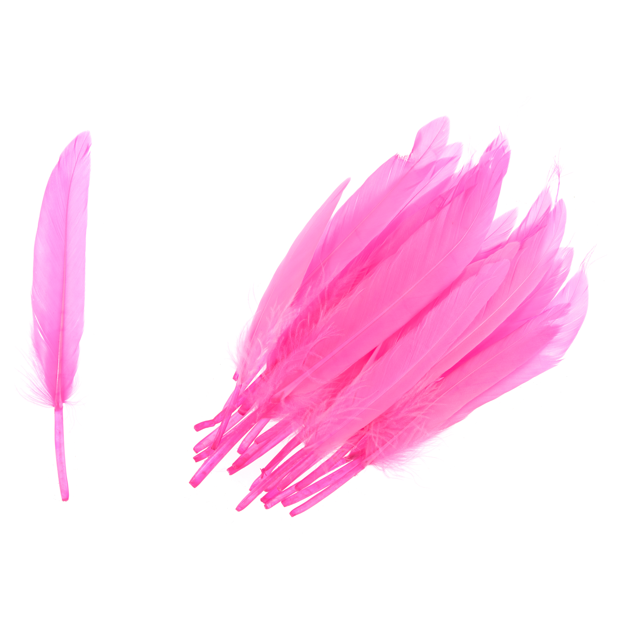 TD0034 - DUCK FEATHERS APPROX 10CM CERISE