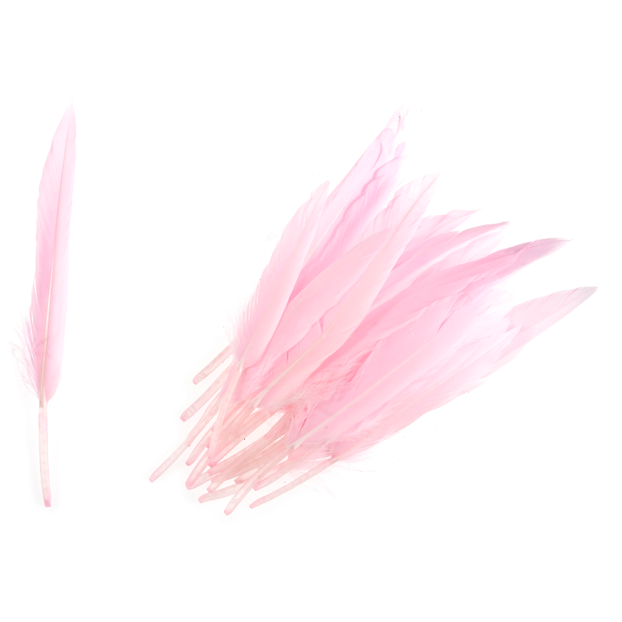 TD0036 - DUCK FEATHERS APPROX 10CM PALE PINK