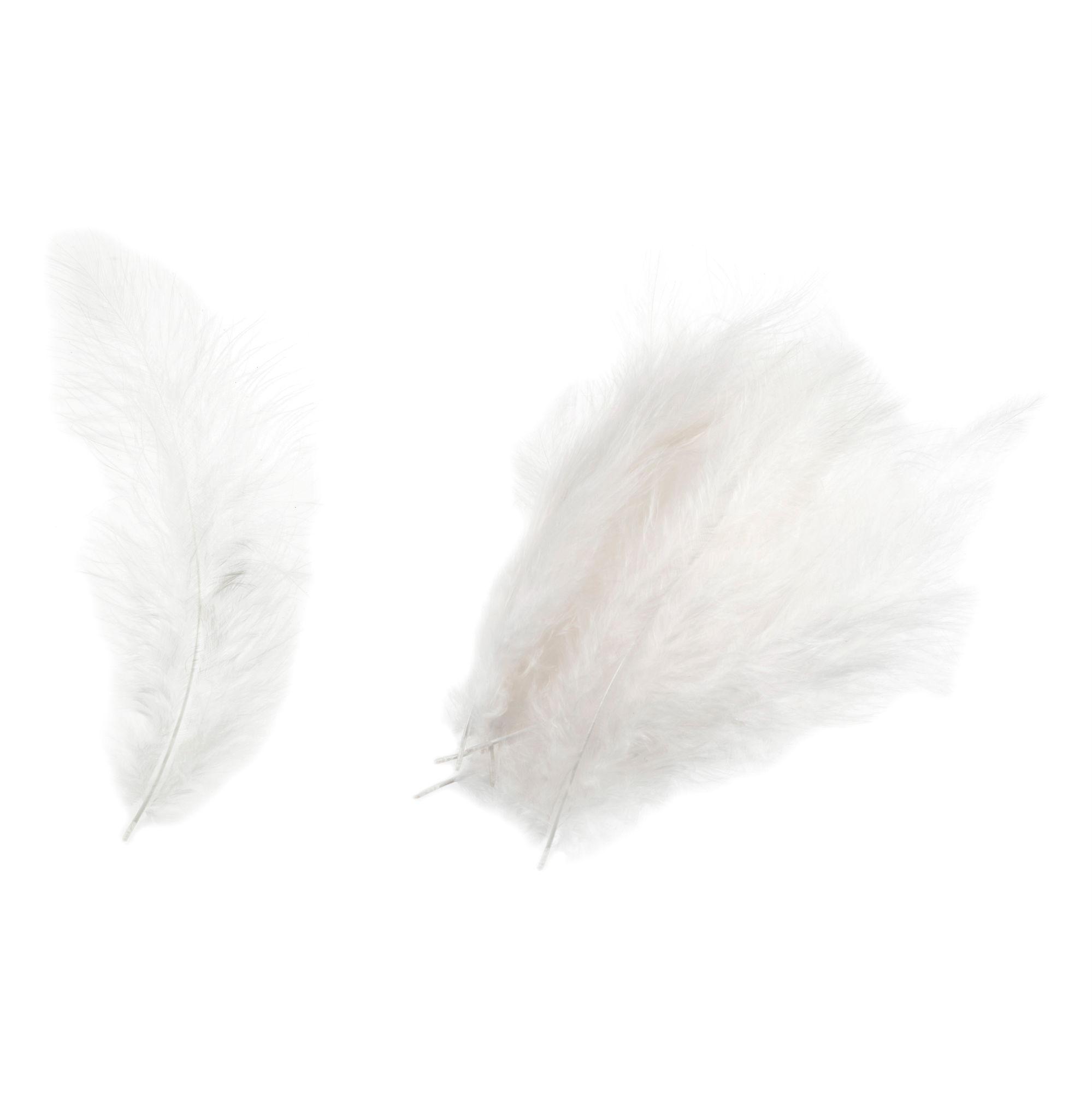 TD0037 - MARABOU FEATHERS APPROX 16CM WHITE
