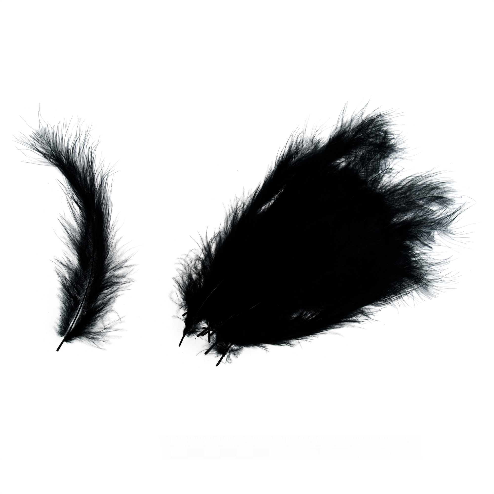 TD0038 - MARABOU FEATHERS APPROX 16CM BLACK