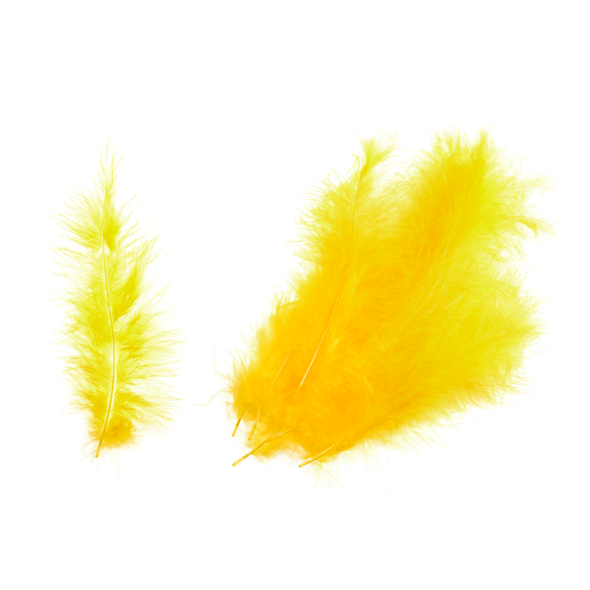 TD0040 - MARABOU FEATHERS APPROX 16CM YELLOW