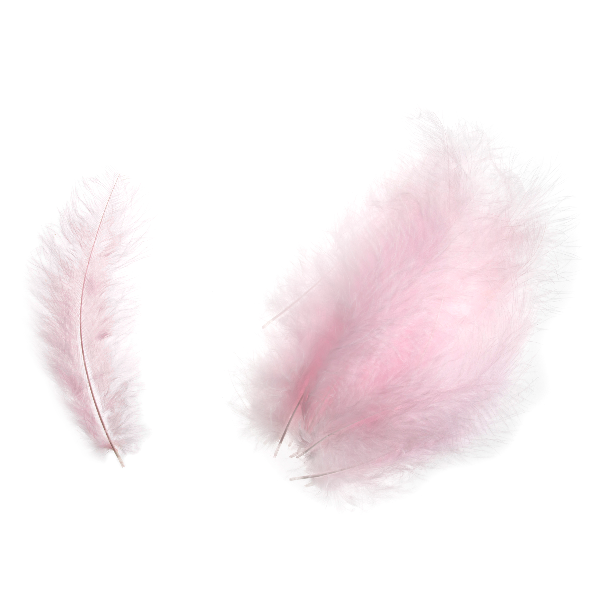TD0048 - MARABOU FEATHERS APPROX 16CM PALE PINK