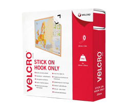 V07180  VELCRO WHITE STICK ON  HOOK ONLY 20mm X 10m