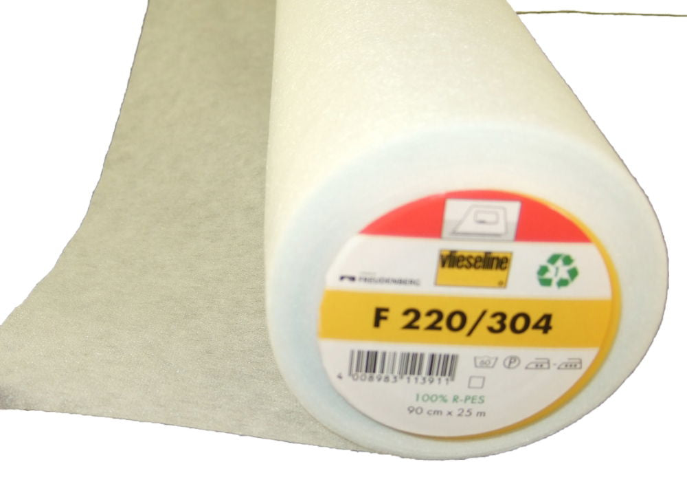 V304 - F220 INTERLINING STNDRD IRON 90cm MED WHITE
