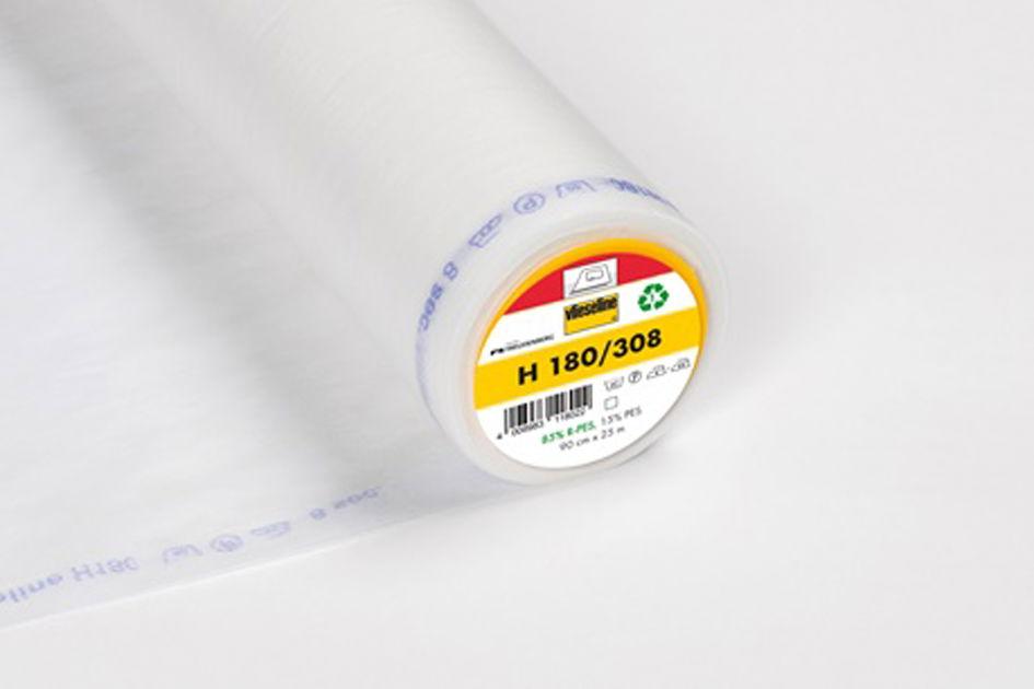 V308 - H180 INTERLINING EASY IRON 90cm LT WHITE