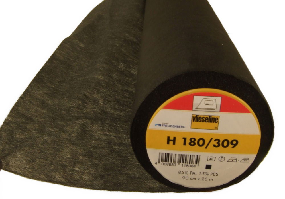 V309 - H180 INTERLINING EASY IRON 90cm LT BLACK