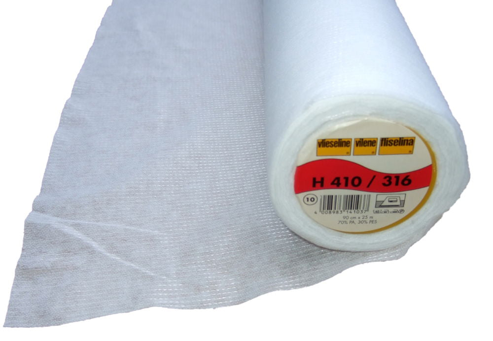V316 - H410 INTERLINING EASY IRON 90cm HVY WHITE