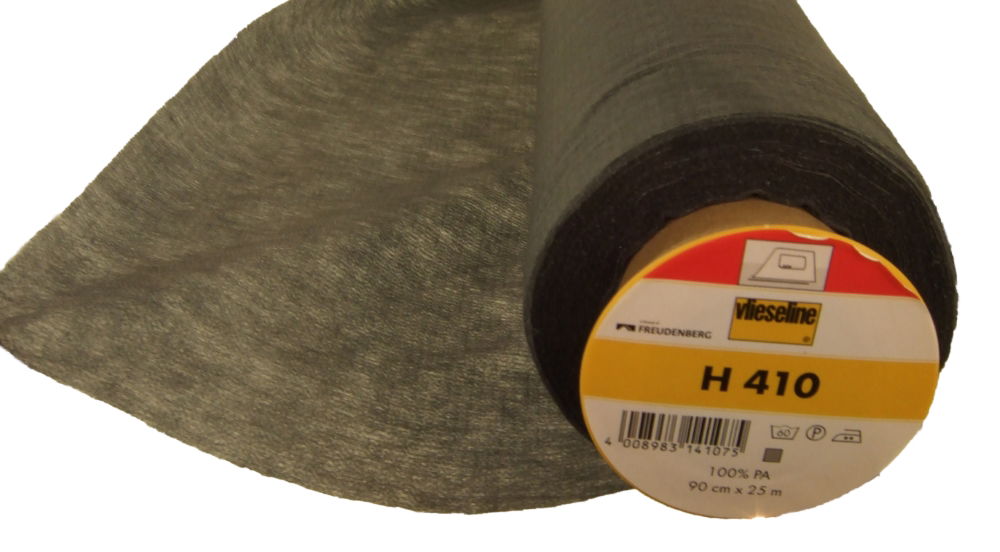 V317 - H410 INTERLINING EASY FUSE IRON ON 90cm HEAVY BLACK