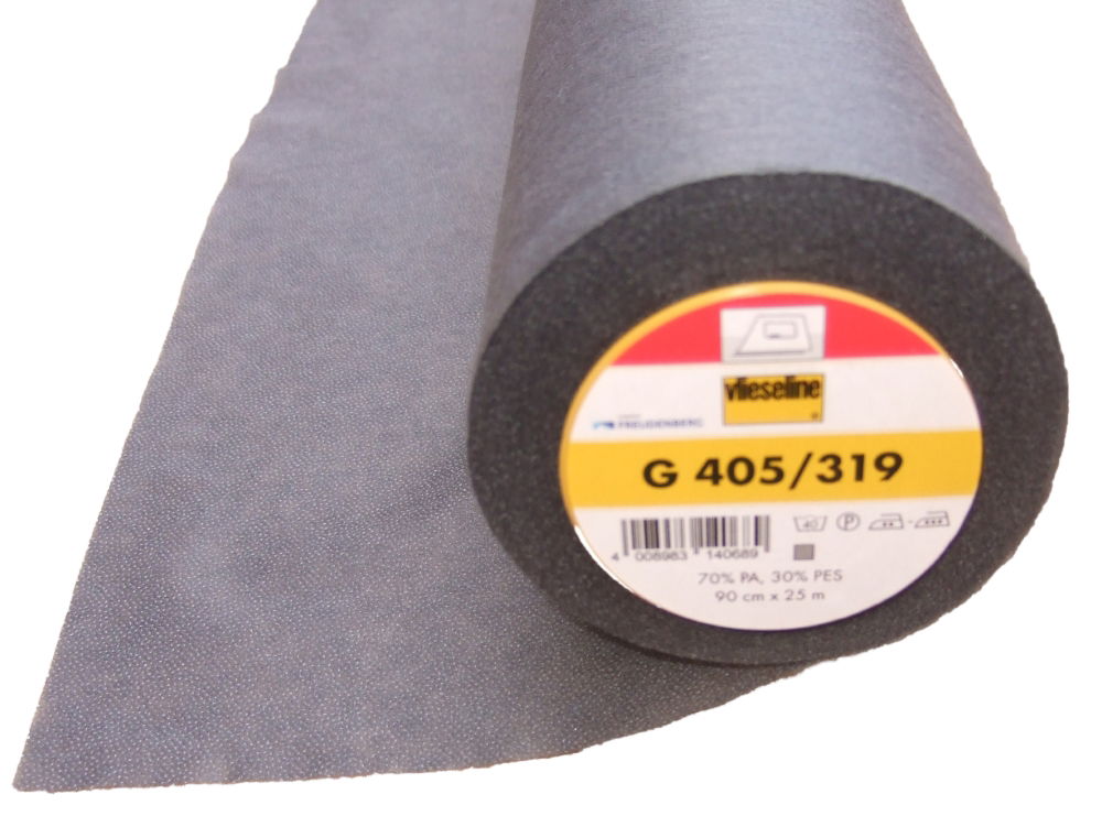V319 - **G405 INTERLINING EASY FUSE IRON ON 90cm MED CHARCOAL