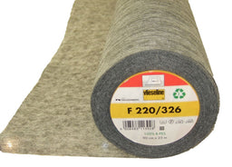 V326 - **F220 INTERLINING STNDRD IRON 90cm MED GRAPHITE