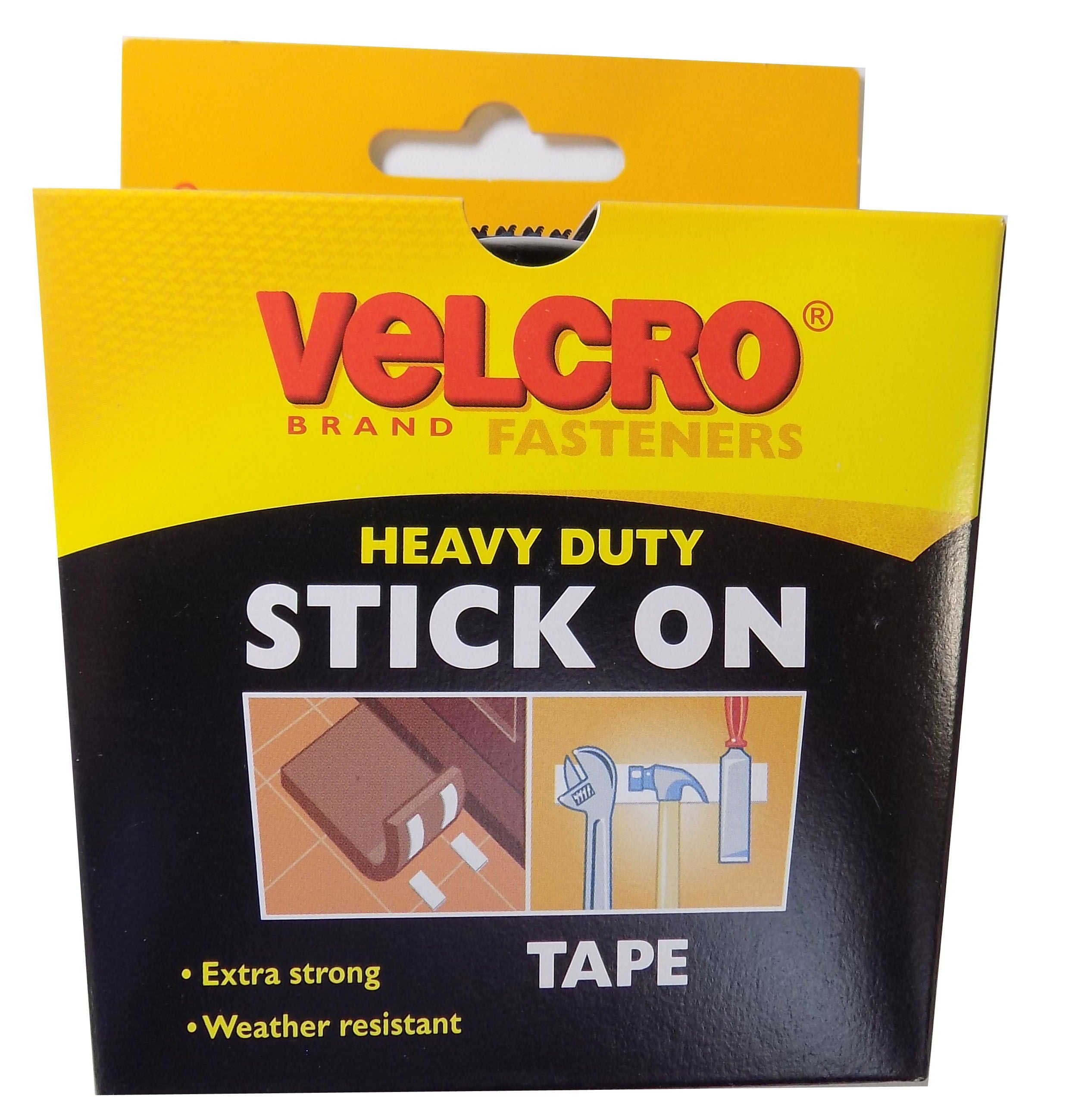 V60241  **VELCRO STICK ON HEAVY DUTY 50mm X 1m BLACK