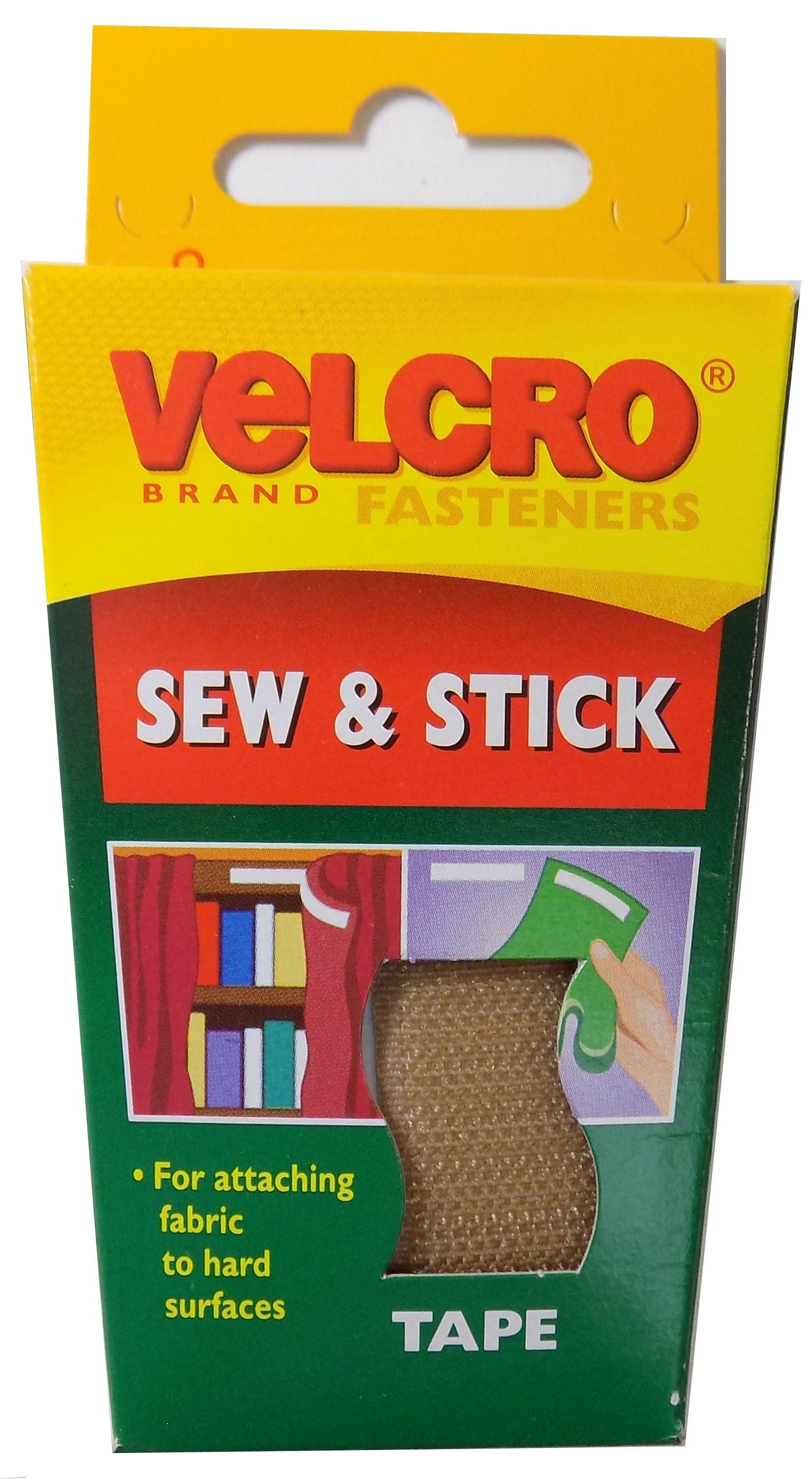 V60257  **VELCRO HOOK AND LOOP SEW/STICK 20mm X 50cm ECRU