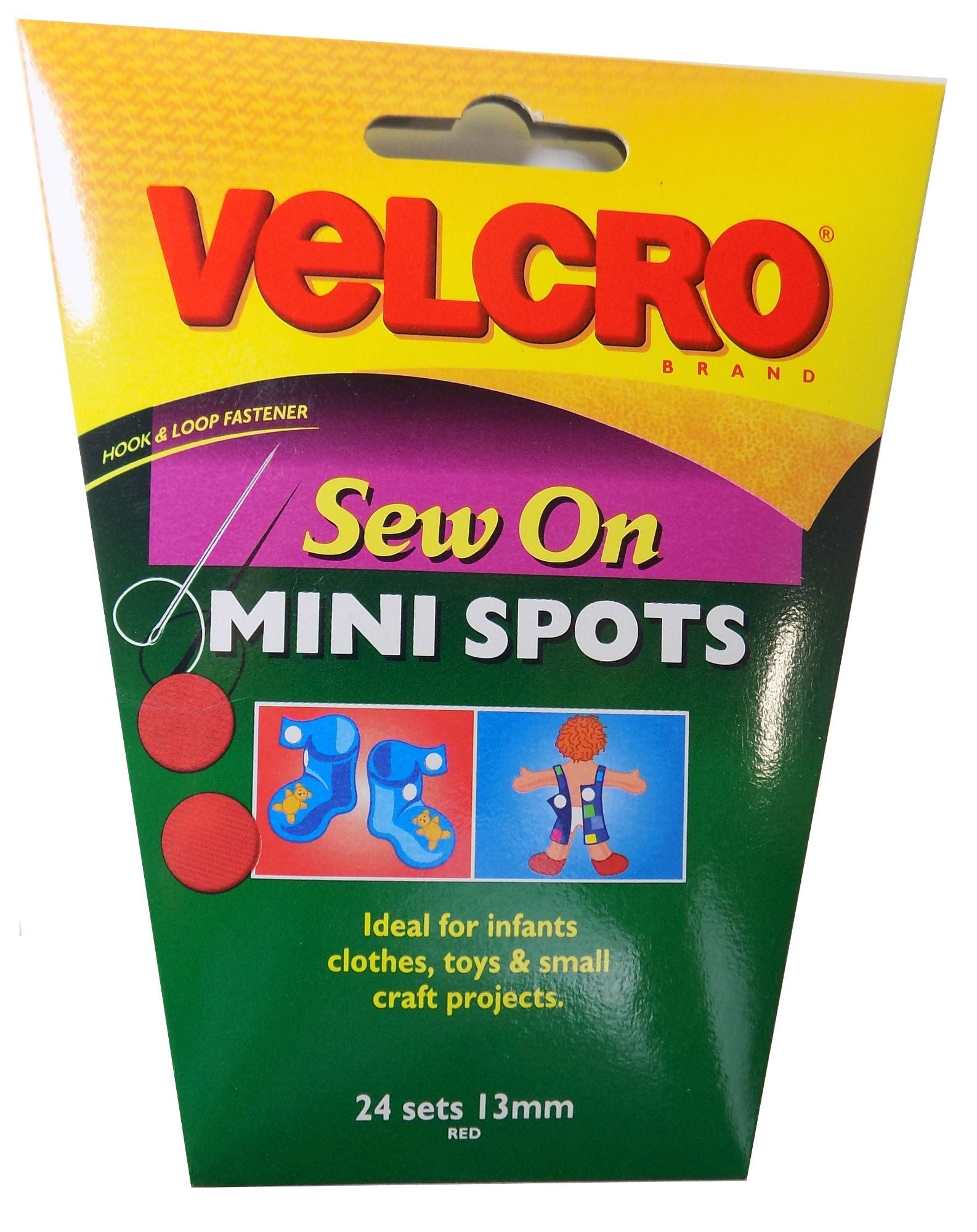 V60308 **VELCRO SEW ON MINI SPOT ROYAL 13mm X 24SETS