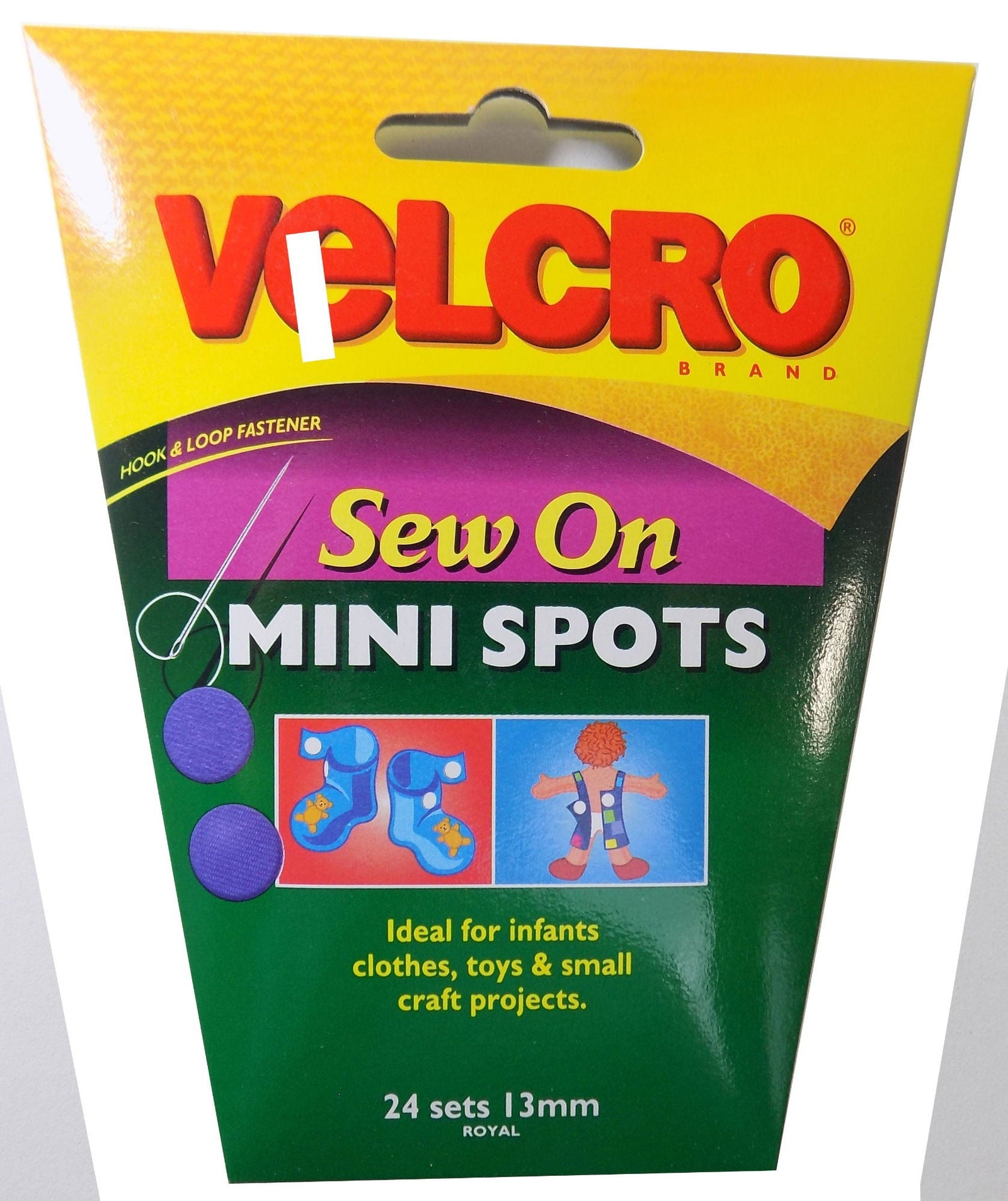 V60311  **VELCRO SEW ON MINI SPOT RED 13mm X 24SETS