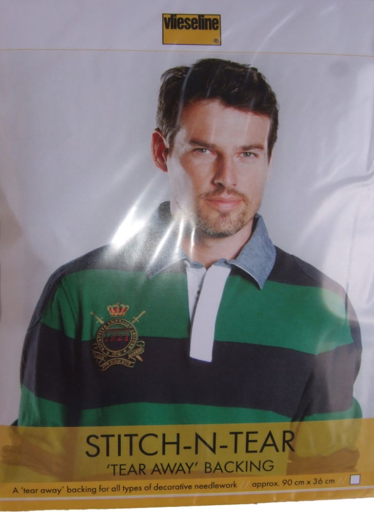 V928 - STITCH N TEAR 90cm X 36cm EMB BACKER WHITE