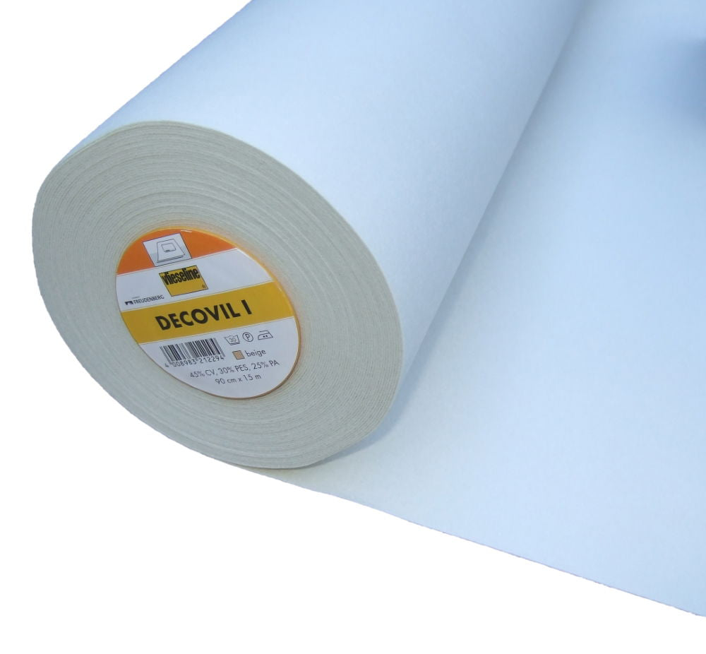 VDECHV - DECOVIL1 HEAVY BEIGE 90cm LEATHER LIKE FUSIBLE