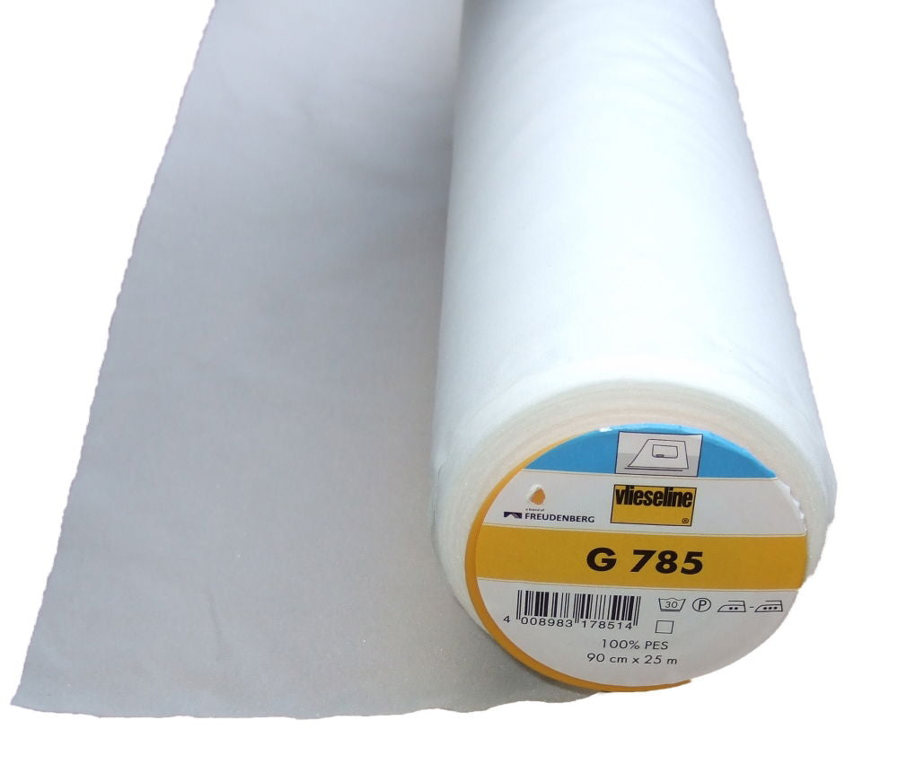 VG78513 - G785 INTERFACING WOVEN 90cm  ULTRA LT WEIGHT WHITE POLY