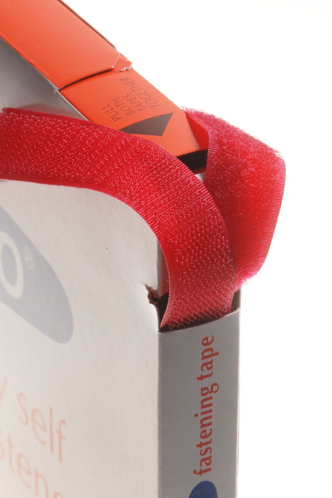 VHL-R - HOOK & LOOP SEW ON 20mm RED (BOXED)