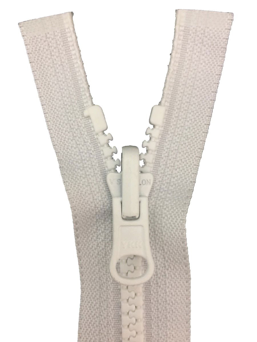 VSO58A-24-501 - YKK VISLON REVERSIBLE ZIP 24 inch 61 cm 501 WHITE