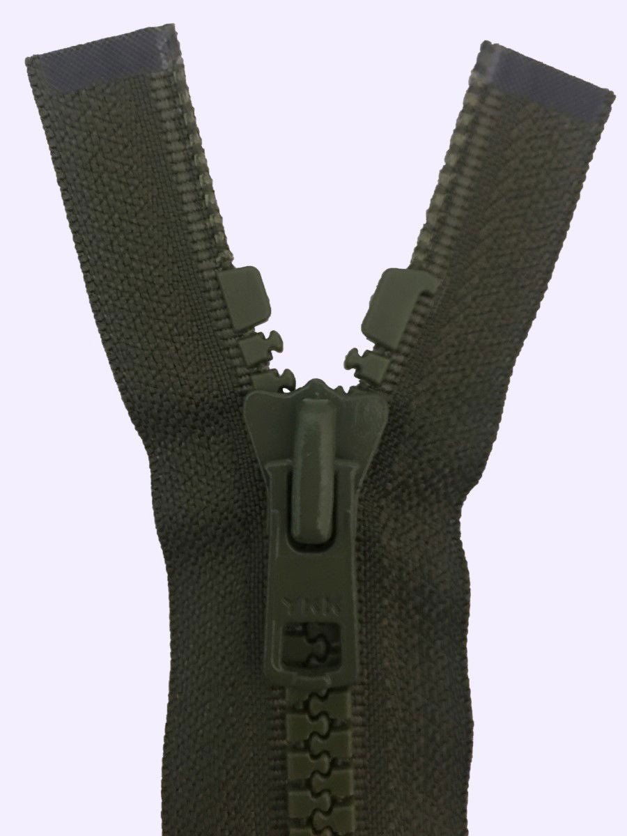 VSO86-20-566 - YKK VISLON OPEN END ZIP 20 inch 51 cm 566 MOSS