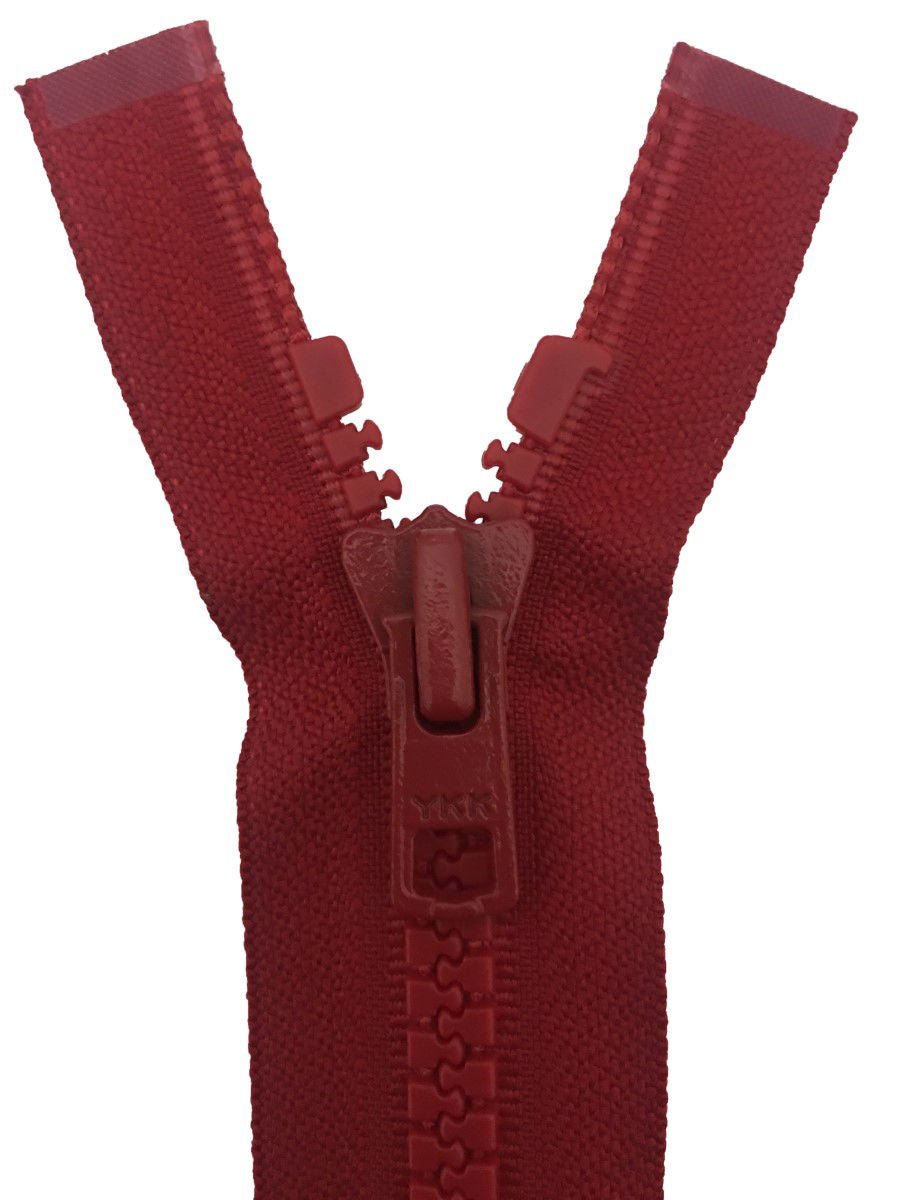 VSO86-22-519 - YKK VISLON OPEN END ZIP 22 inch 56 cm 519 RED