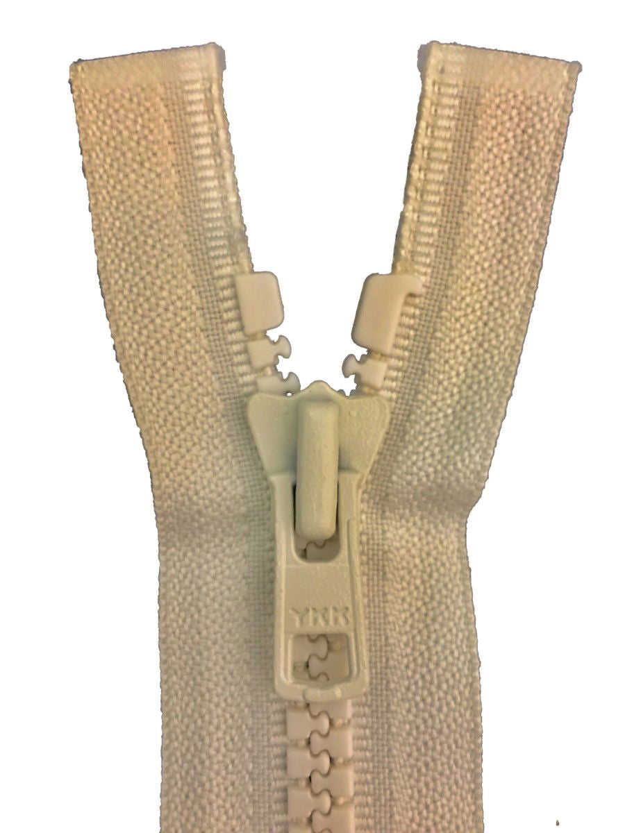 VSO86-30-801 - YKK VISLON OPEN END ZIP 30 inch 76 cm 801 CREAM