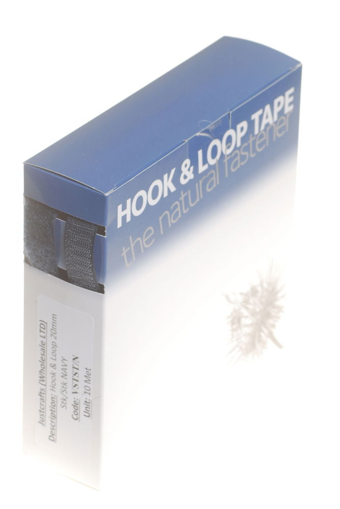 VSTST-N - HOOK & LOOP 20mm STK/STK NAVY (10m BOXED)