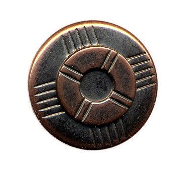 VW004 - VW OXY COPPER COLOUR LOOP BACK BUTTON 15MM