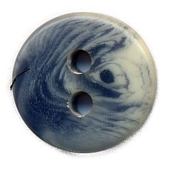 VW015 - VW 2 HOLE CREAM & BLUE BUTTON X 100 12MM