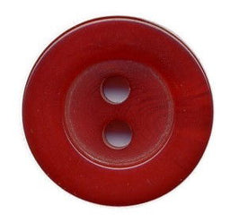 VW018 - VW 2 HOLE DK RED BUTTON RIMMED EDGE X 100 15MM