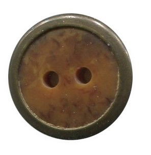 VW033 - VW 2 HOLE BROWN/BRONZE EDGE BUTTON X 100 15MM