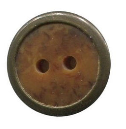 VW033 - VW 2 HOLE BROWN/BRONZE EDGE BUTTON X 100 15MM
