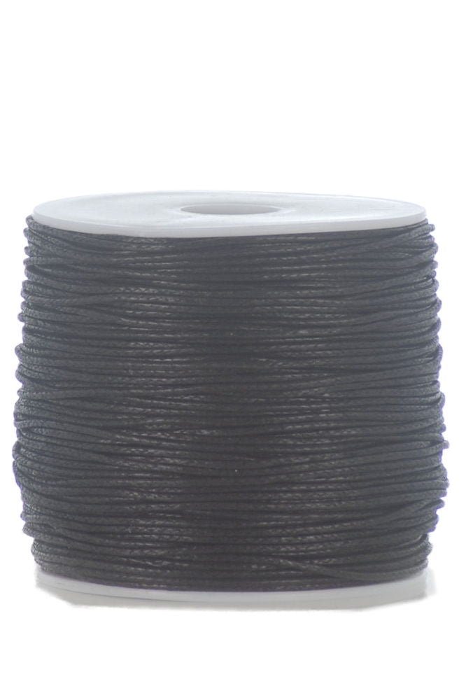 WX1-BLK - WAX CORD 1mm BLACK X 100 METRES