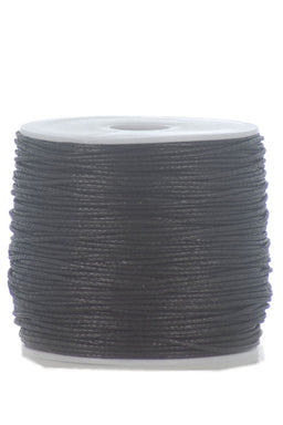 WX1-BLK - WAX CORD 1mm BLACK X 100 METRES