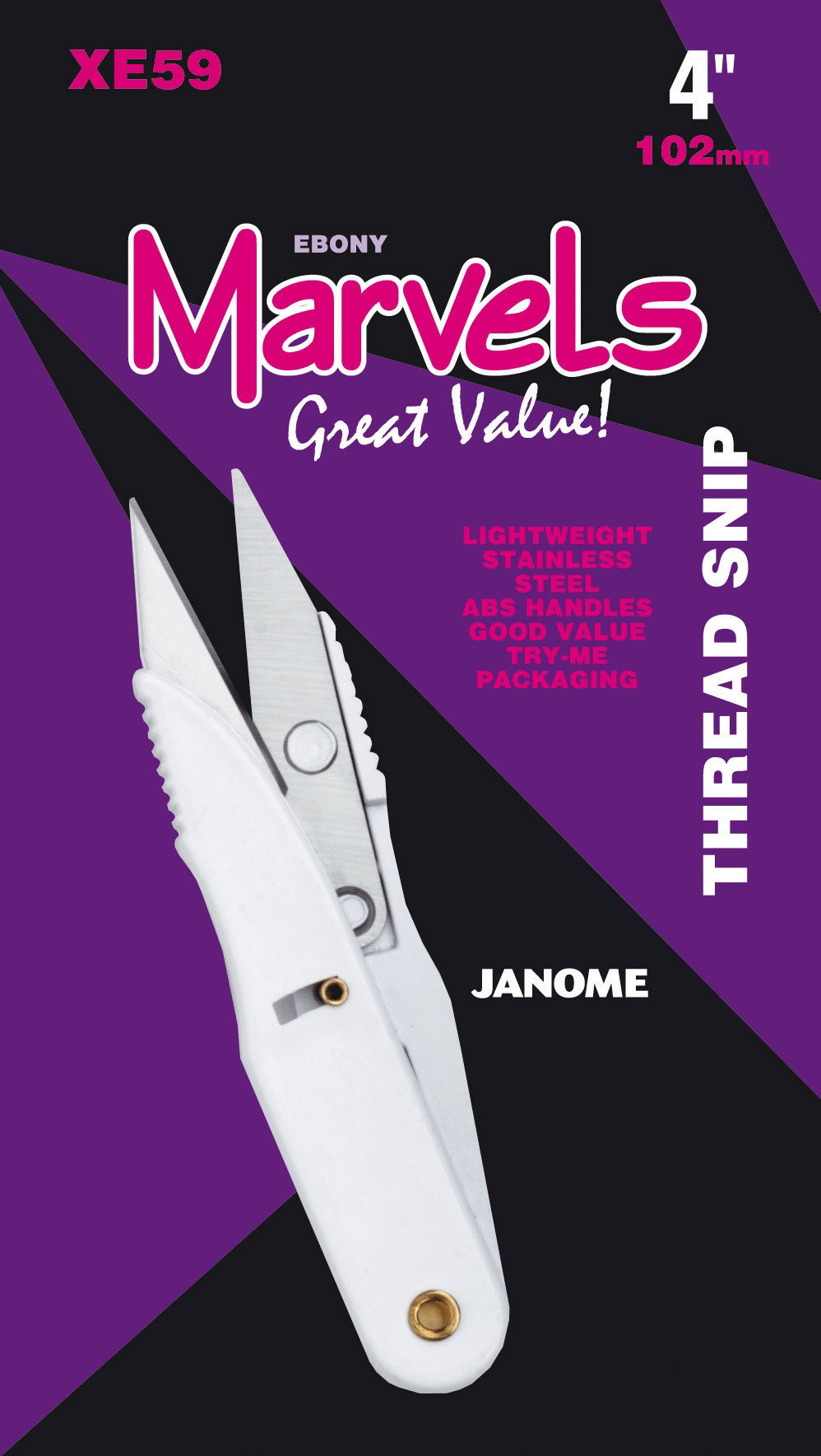 XE59 - JANOME MARVELS THREAD SNIPS 4''