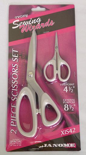 XIS42 - 2 PIECE SCISSOR SET SIDEBENT/EMB