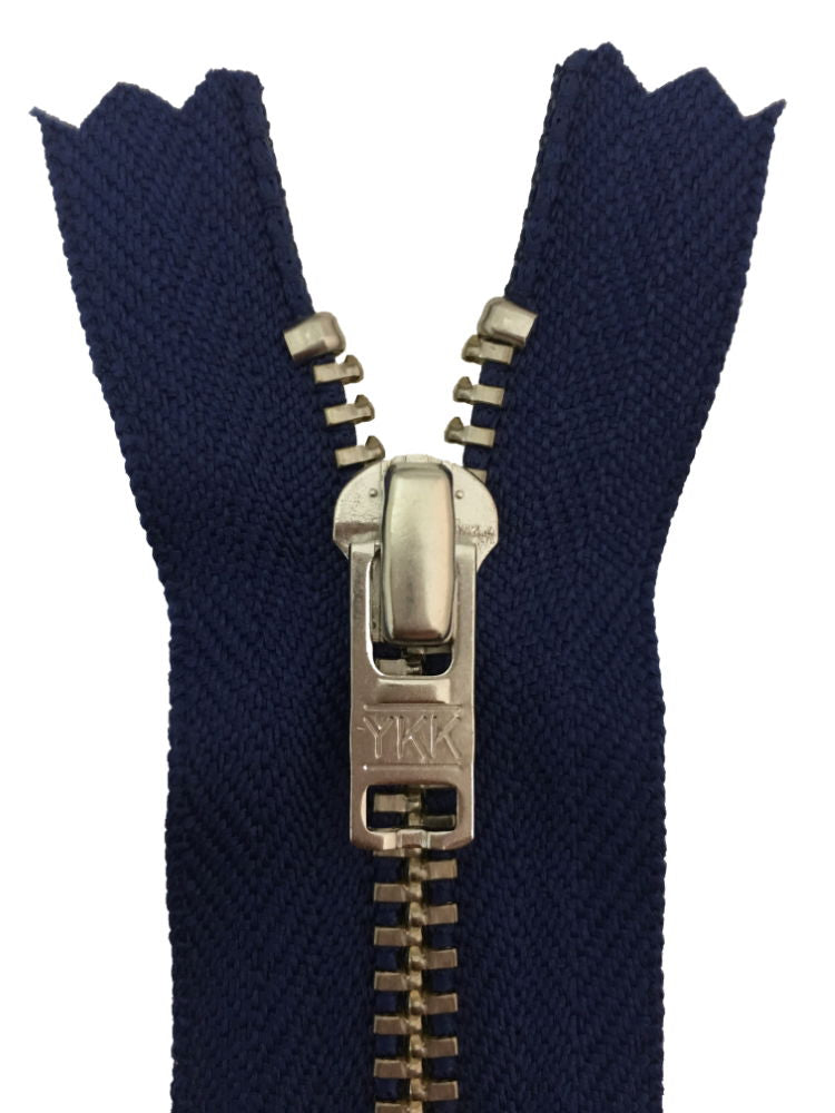 YGNC456-6-039 - YKK METAL TROUSER ZIP 6 inch 15 cm 039 DK ROYAL