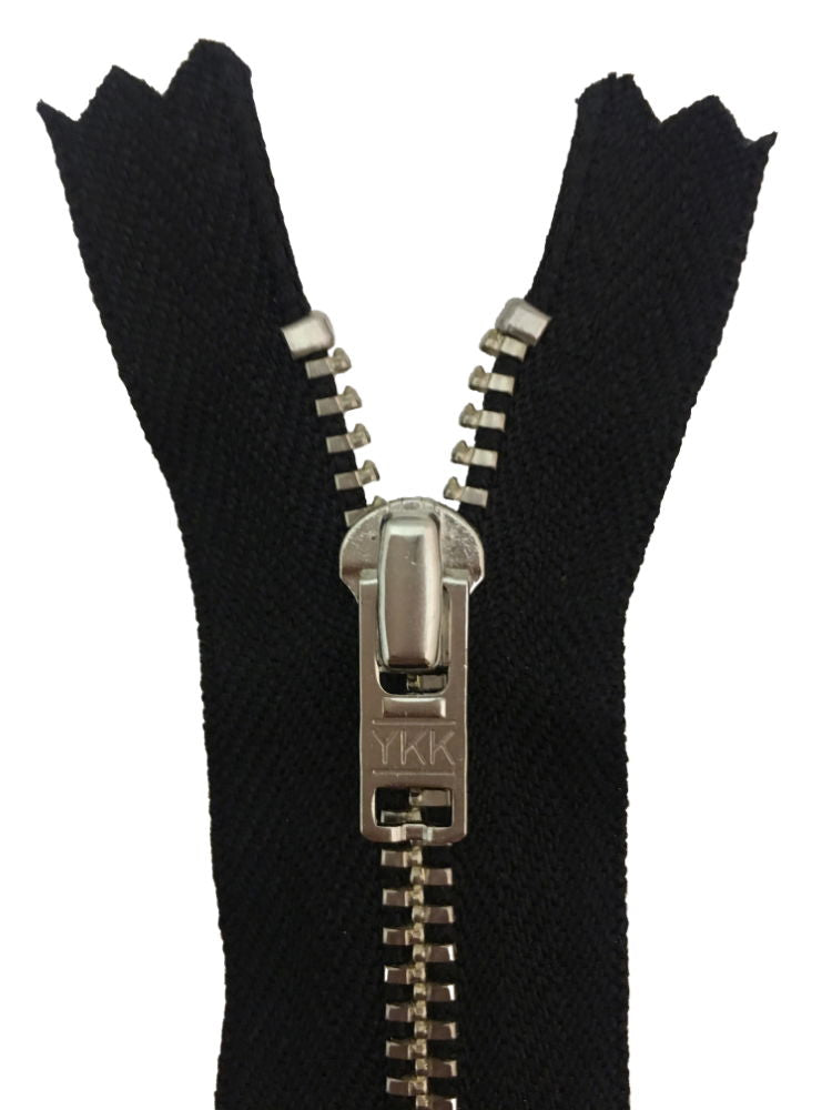 YGNC456-7-580 - YKK METAL TROUSER ZIP 7 inch 18 cm 580 BLACK