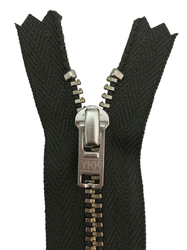 YGNC456-8-567 - YKK METAL TROUSER ZIP 8 inch 20 cm 567 DEEP SAGE