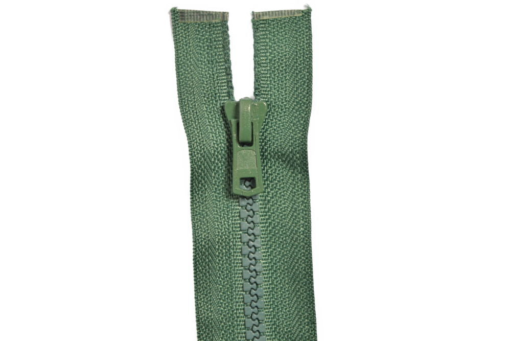 ZC26-153 - **ZIPS CHUNKY OPEN END (AUTO) 65 cm BOTTLE GREEN