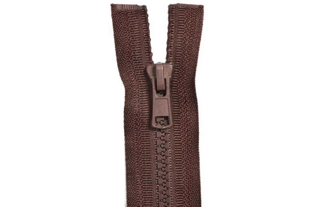ZC26-917 - **ZIPS CHUNKY OPEN END (AUTO) 65 cm CHOCOLATE BROWN