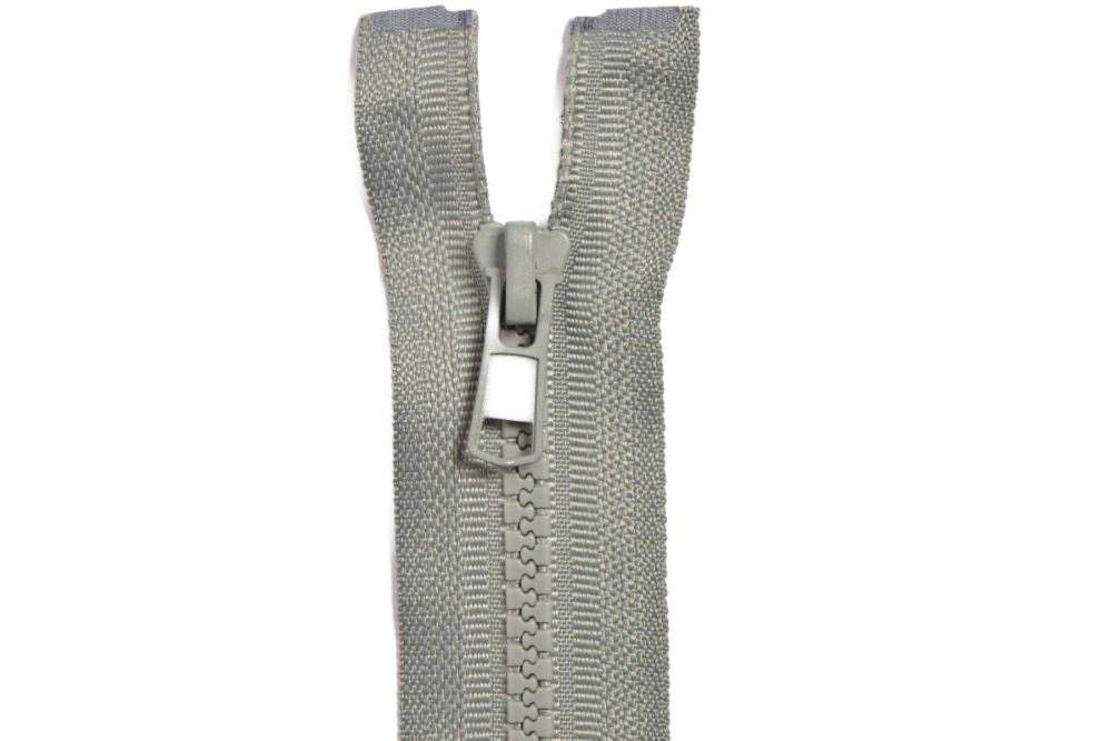 ZC28-13 - **ZIPS CHUNKY OPEN END (AUTO) 70 cm MID GREY