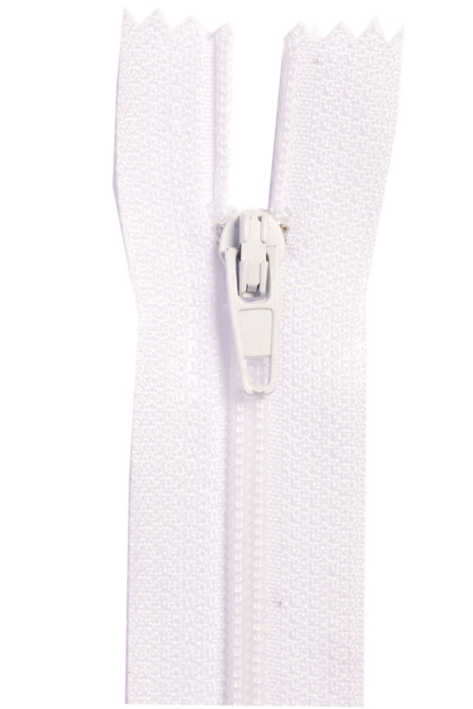 ZCE4-101 - ZIP AUTO CLOSED END 10 cm C501 WHITE