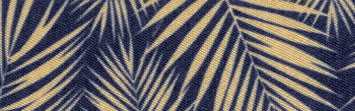 80828-25-2 BERISFORD PALM LEAF COL.2 HONEY GOLD & NAVY 25mm RIBBON