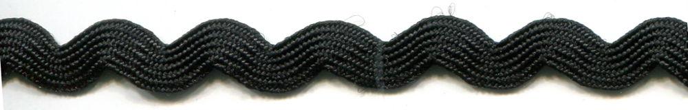 SR1404-9-030 - SUPER RIBBON RIC RAC 5mm 030 BLACK