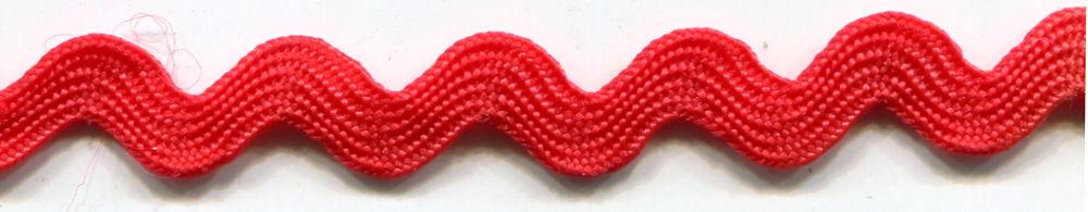 SR1404-9-250 - SUPER RIBBON RIC RAC 5mm 250 RED